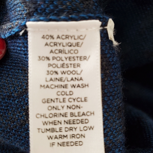 Loft Gray Blue Leopard Print Sweater Dress - Picture 8 of 8